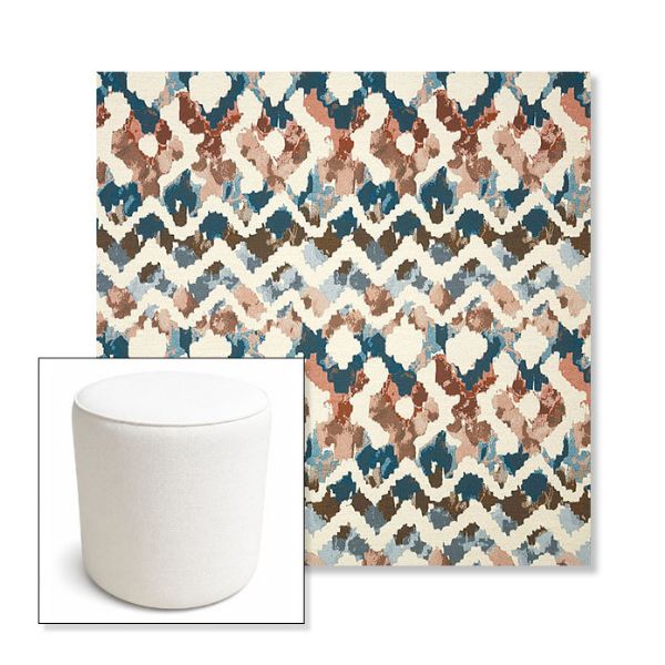 Picture of Inga Boho | 16" Round x 18" Tall Outdoor Pouf or Ottoman | Sunbrella Fabrics