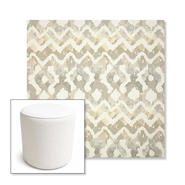 Picture of Inga Marble | 16" Round x 18" Tall Outdoor Pouf or Ottoman | Sunbrella Fabrics