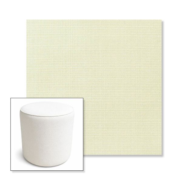 Picture of Linen Natural | 16" Round x 18" Tall Outdoor Pouf or Ottoman | Sunbrella Fabrics