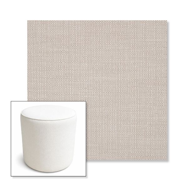 Picture of Linville Parchment | 16" Round x 18" Tall Outdoor Pouf or Ottoman | Sunbrella Fabrics