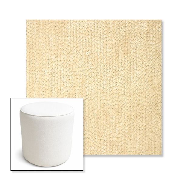 Picture of Margo Parchment | 16" Round x 18" Tall Outdoor Pouf or Ottoman | Sunbrella Fabrics