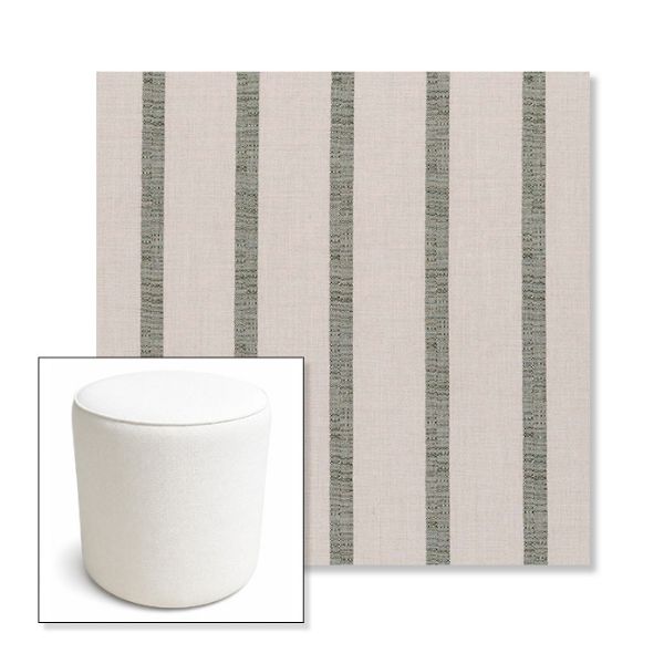 Picture of Mixi Fern | 16" Round x 18" Tall Outdoor Pouf or Ottoman | Sunbrella Fabrics