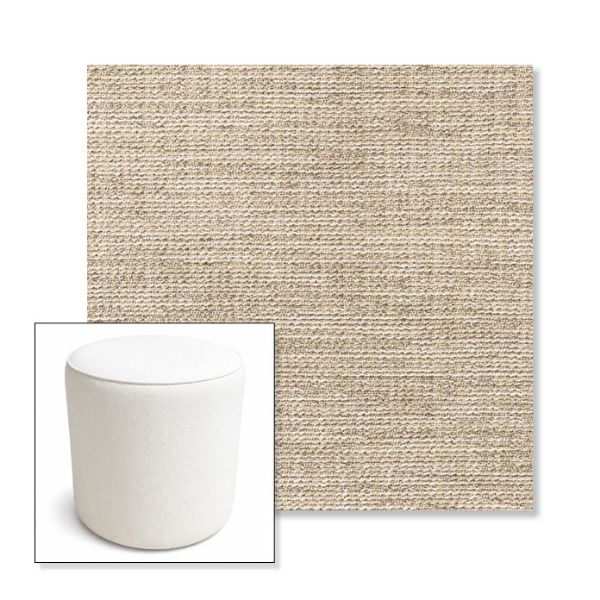 Picture of Momento Parchment | 16" Round x 18" Tall Outdoor Pouf or Ottoman | Sunbrella Fabrics