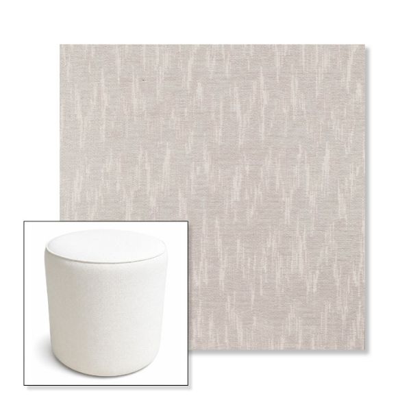 Picture of Mountains Snow | 16" Round x 18" Tall Outdoor Pouf or Ottoman | Sunbrella Fabrics