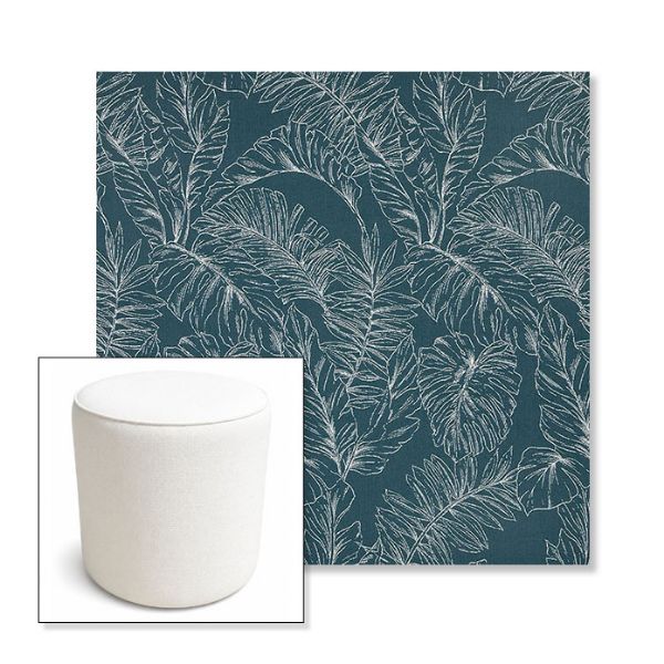 Picture of Palma Renew | 16" Round x 18" Tall Outdoor Pouf or Ottoman | Sunbrella Fabrics