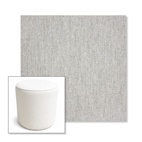 Picture of Pashmina Fog | 16" Round x 18" Tall Outdoor Pouf or Ottoman | Sunbrella Fabrics