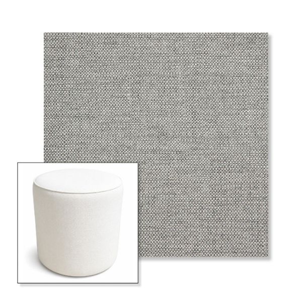 Picture of Piazza Stone | 16" Round x 18" Tall Outdoor Pouf or Ottoman | Sunbrella Fabrics