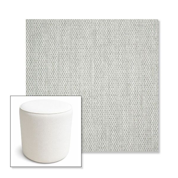 Picture of Pique Cloud | 16" Round x 18" Tall Outdoor Pouf or Ottoman | Sunbrella Fabrics