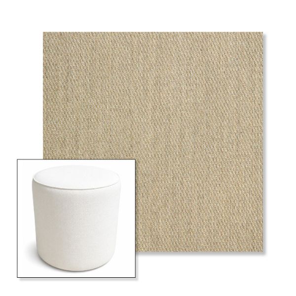 Picture of Pique Sand | 16" Round x 18" Tall Outdoor Pouf or Ottoman | Sunbrella Fabrics