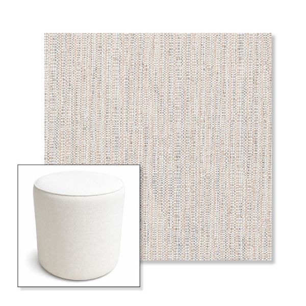 Picture of Poros Sky | 16" Round x 18" Tall Outdoor Pouf or Ottoman | Sunbrella Fabrics