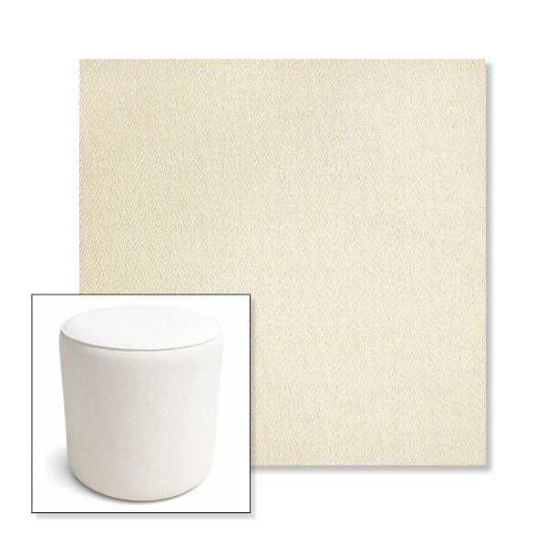 Picture of Posh Salt | 16" Round x 18" Tall Outdoor Pouf or Ottoman | Sunbrella Fabrics