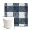 Picture of Preso Indigo | 16" Round x 18" Tall Outdoor Pouf or Ottoman | Sunbrella Fabrics