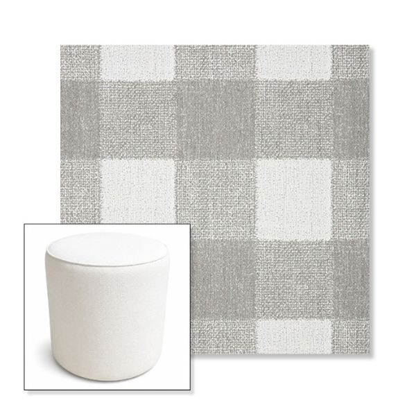 Picture of Preso Pebble | 16" Round x 18" Tall Outdoor Pouf or Ottoman | Sunbrella Fabrics