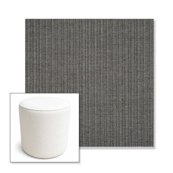 Picture of Proven Charcoal | 16" Round x 18" Tall Outdoor Pouf or Ottoman | Sunbrella Fabrics