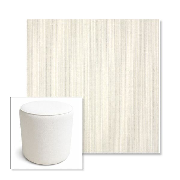 Picture of Proven Ivory | 16" Round x 18" Tall Outdoor Pouf or Ottoman | Sunbrella Fabrics