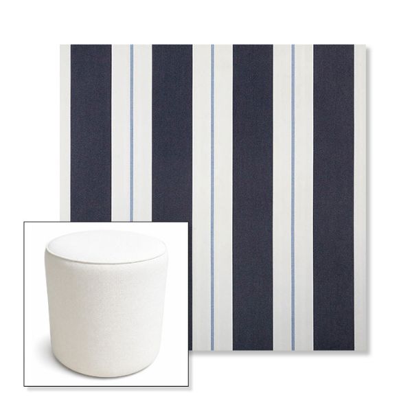 Picture of Relate Harbor | 16" Round x 18" Tall Outdoor Pouf or Ottoman | Sunbrella Fabrics