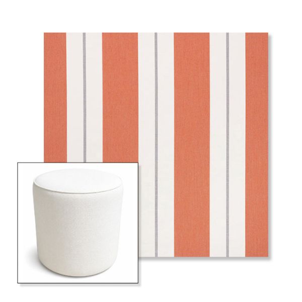 Picture of Relate Persimmon | 16" Round x 18" Tall Outdoor Pouf or Ottoman | Sunbrella Fabrics