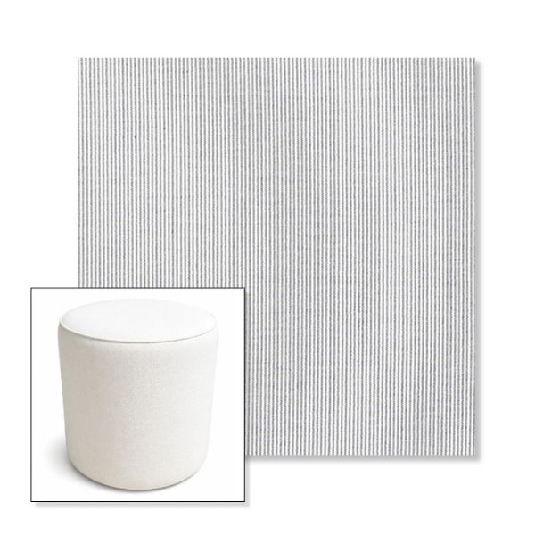 Picture of Replay Sea | 16" Round x 18" Tall Outdoor Pouf or Ottoman | Sunbrella Fabrics