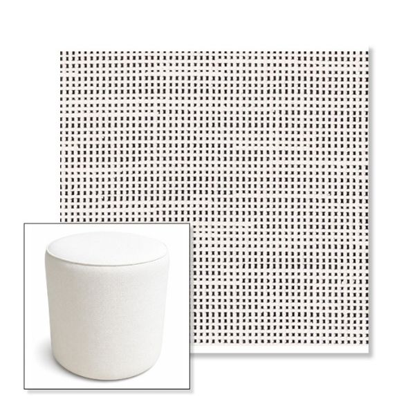 Picture of Rest Ink | 16" Round x 18" Tall Outdoor Pouf or Ottoman | Sunbrella Fabrics