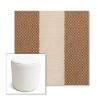 Picture of Rothko Latte | 16" Round x 18" Tall Outdoor Pouf or Ottoman | Sunbrella Fabrics