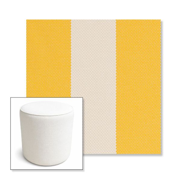 Picture of Rothko Lemonade | 16" Round x 18" Tall Outdoor Pouf or Ottoman | Sunbrella Fabrics