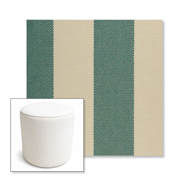 Picture of Rothko Mermaid | 16" Round x 18" Tall Outdoor Pouf or Ottoman | Sunbrella Fabrics