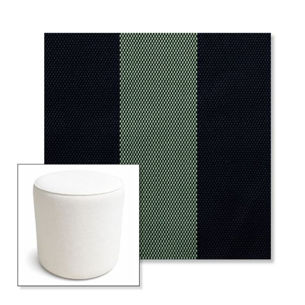 Picture of Rothko Mint Julep | 16" Round x 18" Tall Outdoor Pouf or Ottoman | Sunbrella Fabrics