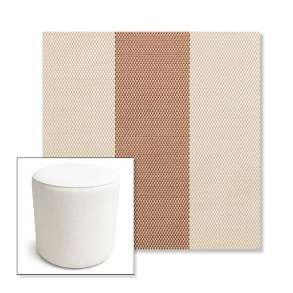 Picture of Rothko Pink Lady | 16" Round x 18" Tall Outdoor Pouf or Ottoman | Sunbrella Fabrics