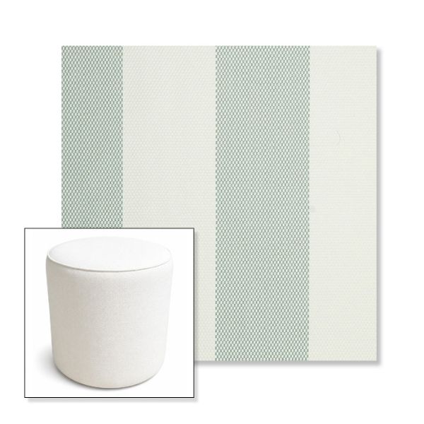 Picture of Rothko Seahorse | 16" Round x 18" Tall Outdoor Pouf or Ottoman | Sunbrella Fabrics