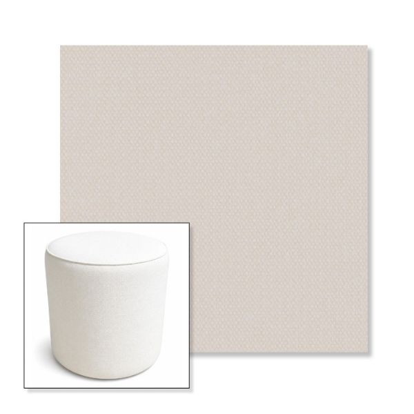 Picture of Shelter White | 16" Round x 18" Tall Outdoor Pouf or Ottoman | Sunbrella Fabrics