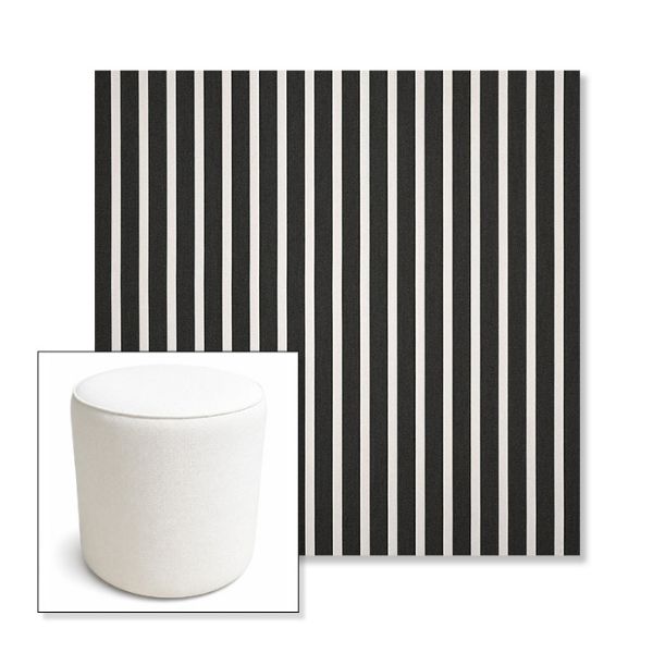 Picture of Shore Classic | 16" Round x 18" Tall Outdoor Pouf or Ottoman | Sunbrella Fabrics