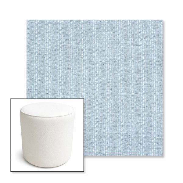 Picture of Solo Ocean | 16" Round x 18" Tall Outdoor Pouf or Ottoman | Sunbrella Fabrics