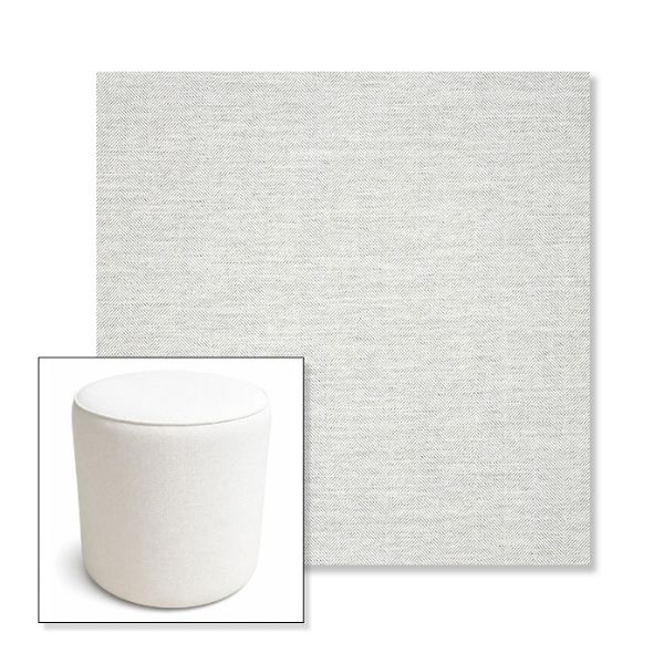 Picture of Switch Snow | 16" Round x 18" Tall Outdoor Pouf or Ottoman | Sunbrella Fabrics