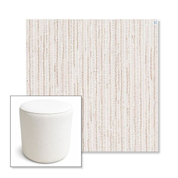 Picture of Tectonic Parchment | 16" Round x 18" Tall Outdoor Pouf or Ottoman | Sunbrella Fabrics