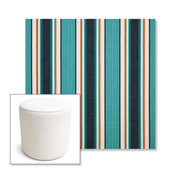 Picture of Token Surfside | 16" Round x 18" Tall Outdoor Pouf or Ottoman | Sunbrella Fabrics