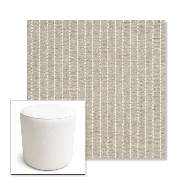 Picture of Trail Dove | 16" Round x 18" Tall Outdoor Pouf or Ottoman | Sunbrella Fabrics