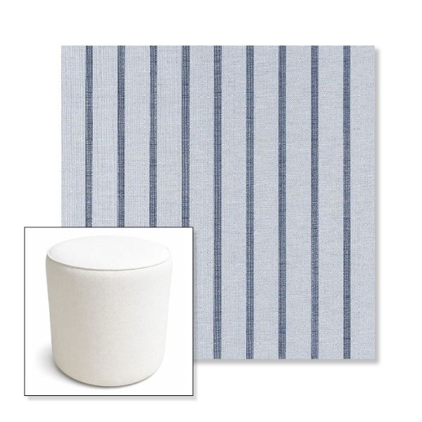 Picture of Unwind Sky | 16" Round x 18" Tall Outdoor Pouf or Ottoman | Sunbrella Fabrics