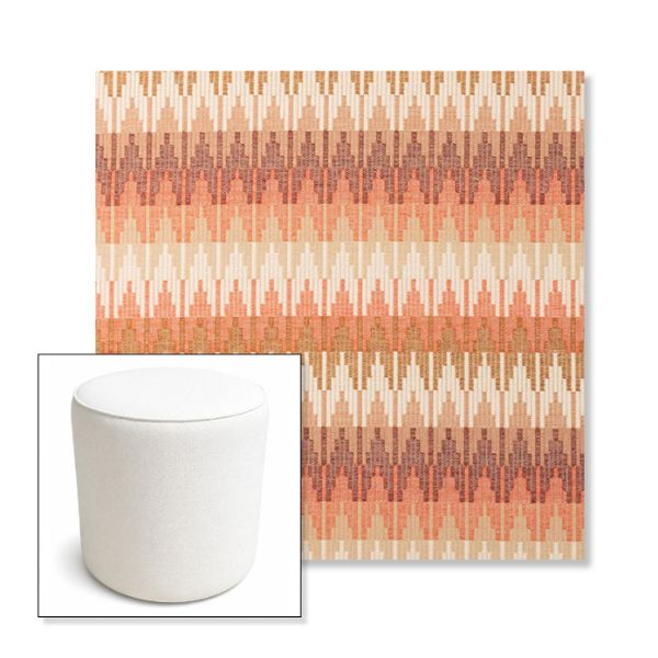 Picture of Valley Desert | 16" Round x 18" Tall Outdoor Pouf or Ottoman | Sunbrella Fabrics