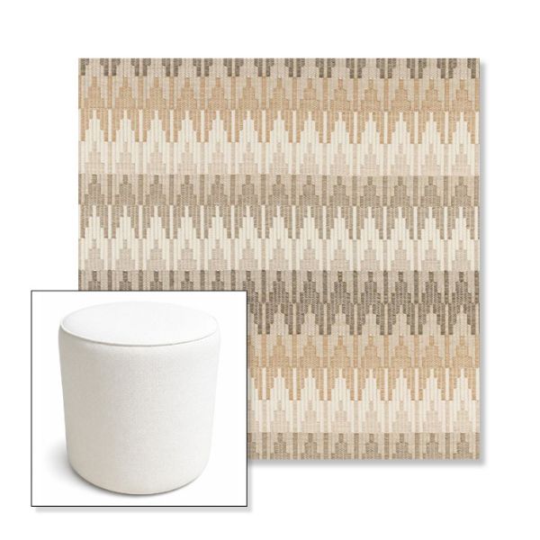 Picture of Valley Dune | 16" Round x 18" Tall Outdoor Pouf or Ottoman | Sunbrella Fabrics