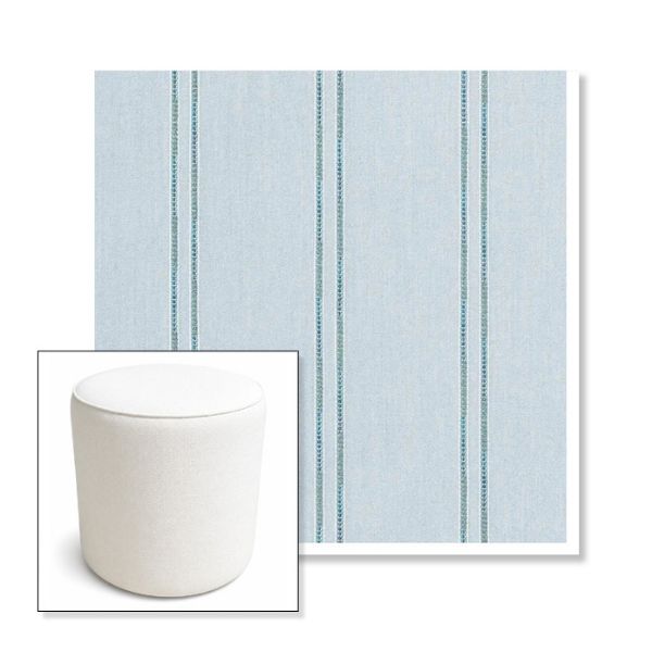 Picture of Wayward Sky | 16" Round x 18" Tall Outdoor Pouf or Ottoman | Sunbrella Fabrics