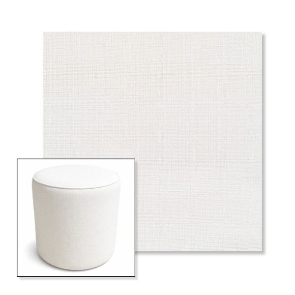 Picture of Willa Snow | 16" Round x 18" Tall Outdoor Pouf or Ottoman | Sunbrella Fabrics