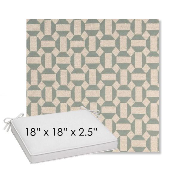 Picture of Assemble Mist | Sunbrella® 18" x 18" Outdoor Dining Cushion