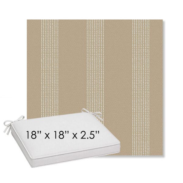 Picture of Caper Camel | Sunbrella® 18" x 18" Outdoor Dining Cushion