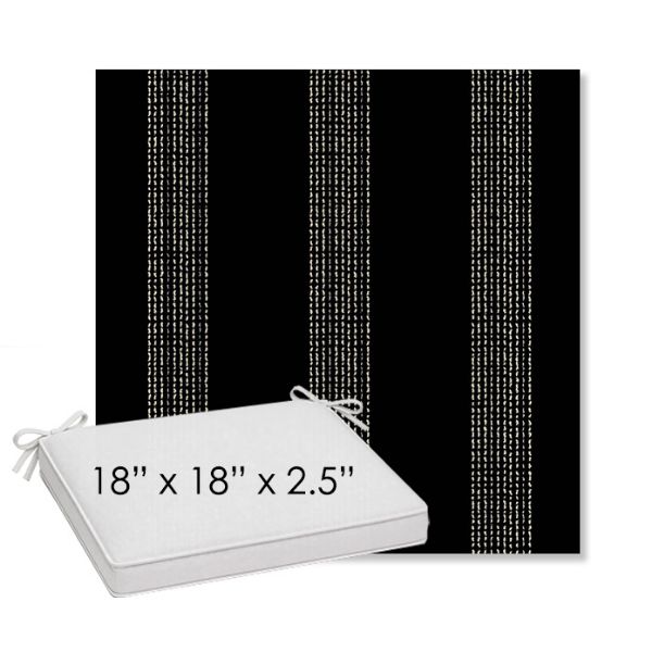 Picture of Caper Onyx | Sunbrella® 18" x 18" Outdoor Dining Cushion