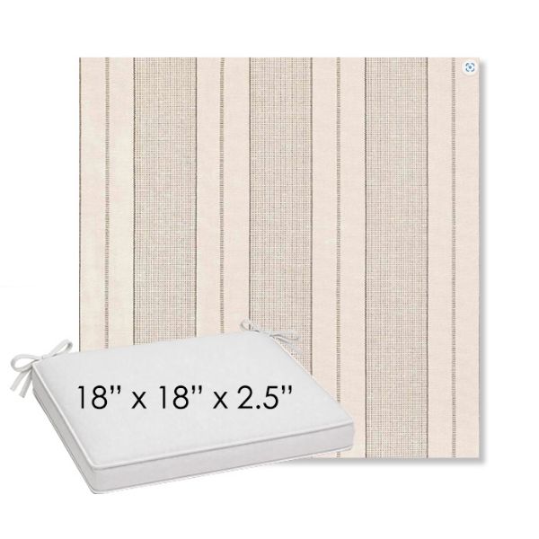 Picture of Carlo Graphite | Sunbrella® 18" x 18" Outdoor Dining Cushion