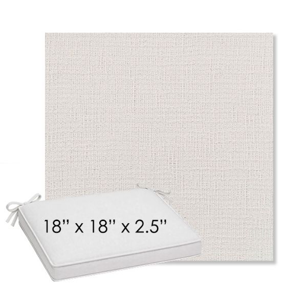 Picture of Cassava White | Sunbrella® 18" x 18" Outdoor Dining Cushion