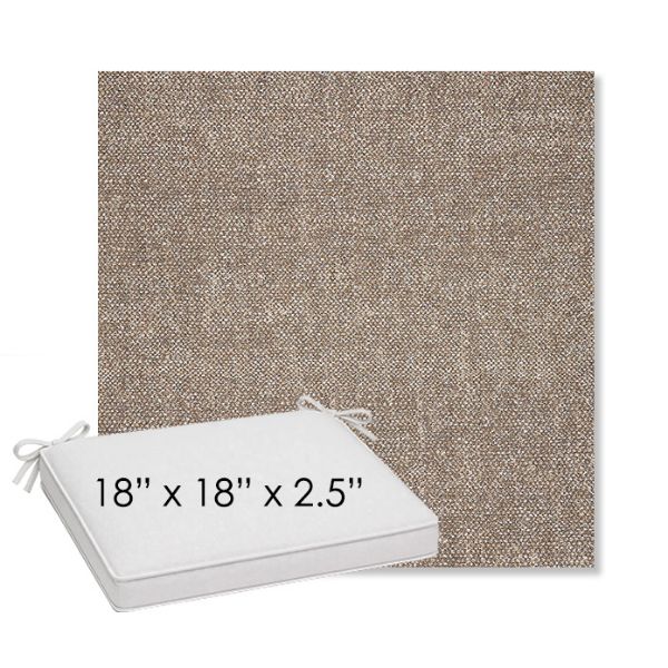 Picture of Chartres Truffle | Sunbrella® 18" x 18" Outdoor Dining Cushion