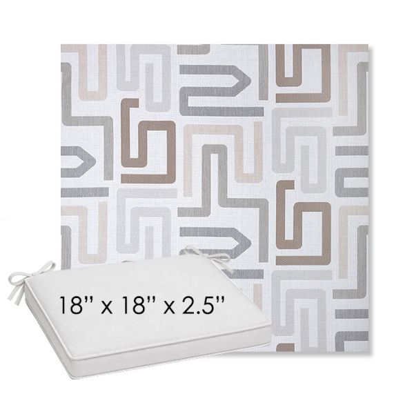 Picture of Labyrinth Cloud | Sunbrella® 18" x 18" Outdoor Dining Cushion