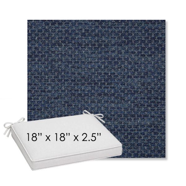 Picture of Litchfield Midnight | Sunbrella® 18" x 18" Outdoor Dining Cushion