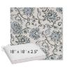Picture of Martha Floral Periwinkle | Sunbrella® 18" x 18" Outdoor Dining Cushion